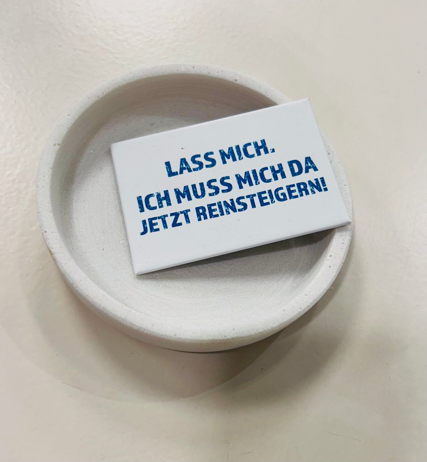 MAGNET „LASS MICH, ICH MUSS MICH DA JETZT REINSTEIGERN“