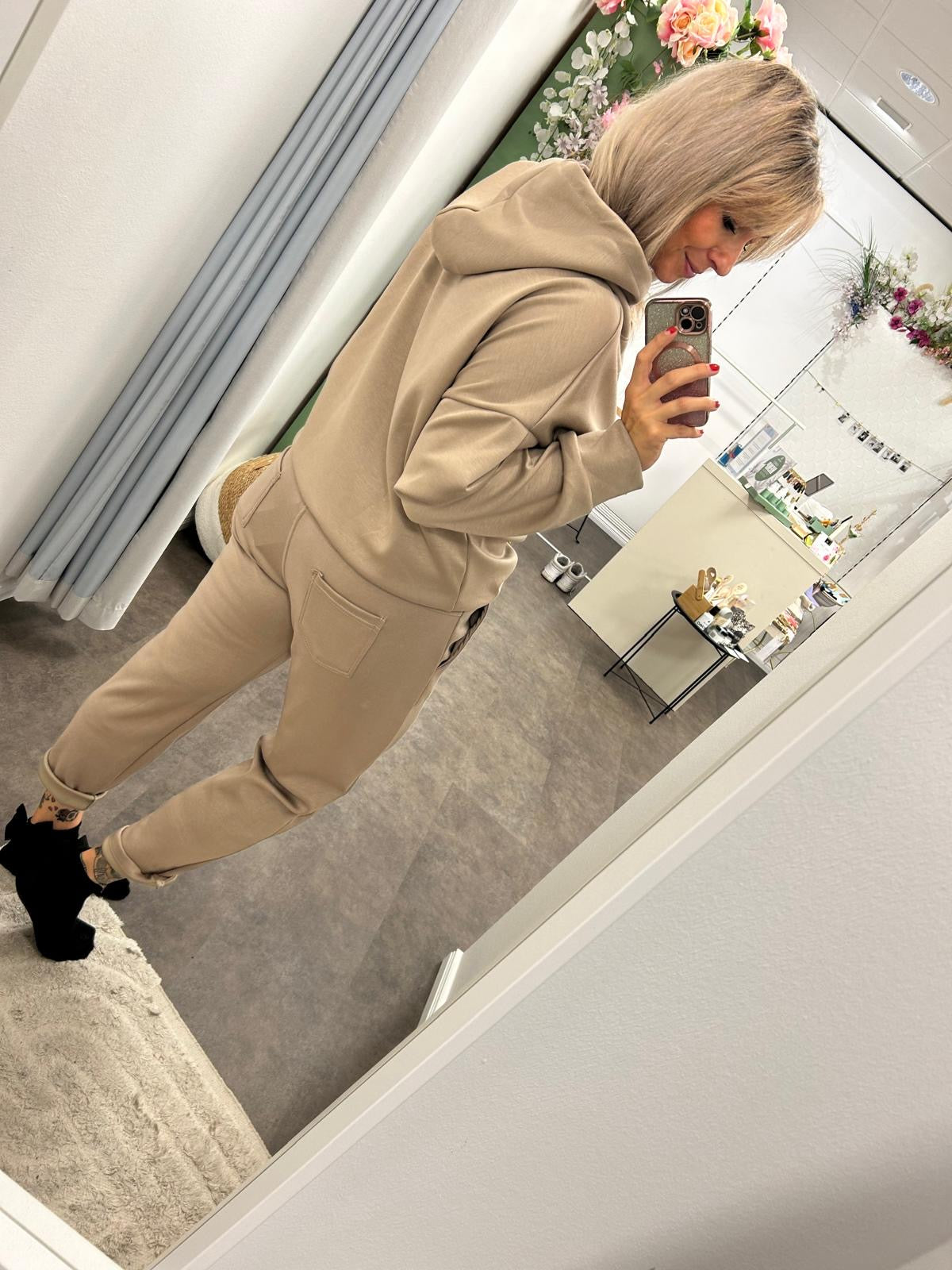 HOODIE CASUAL LEO TAUPE