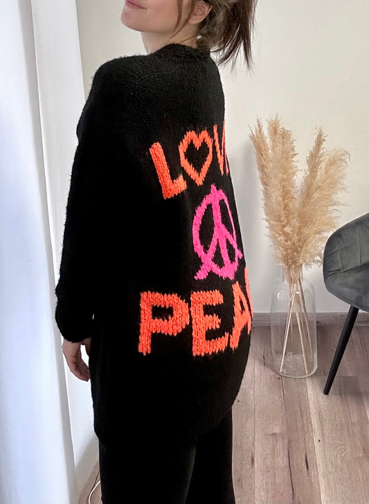 STRICKJACKE "BLACK LOVE&PEACE"