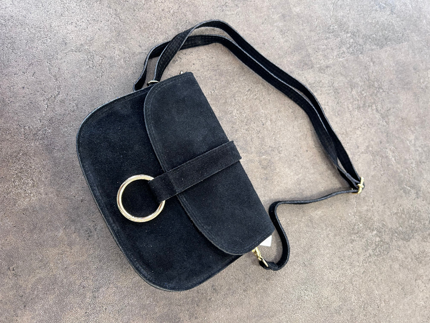 WILDLEDERTASCHE SCHWARZ