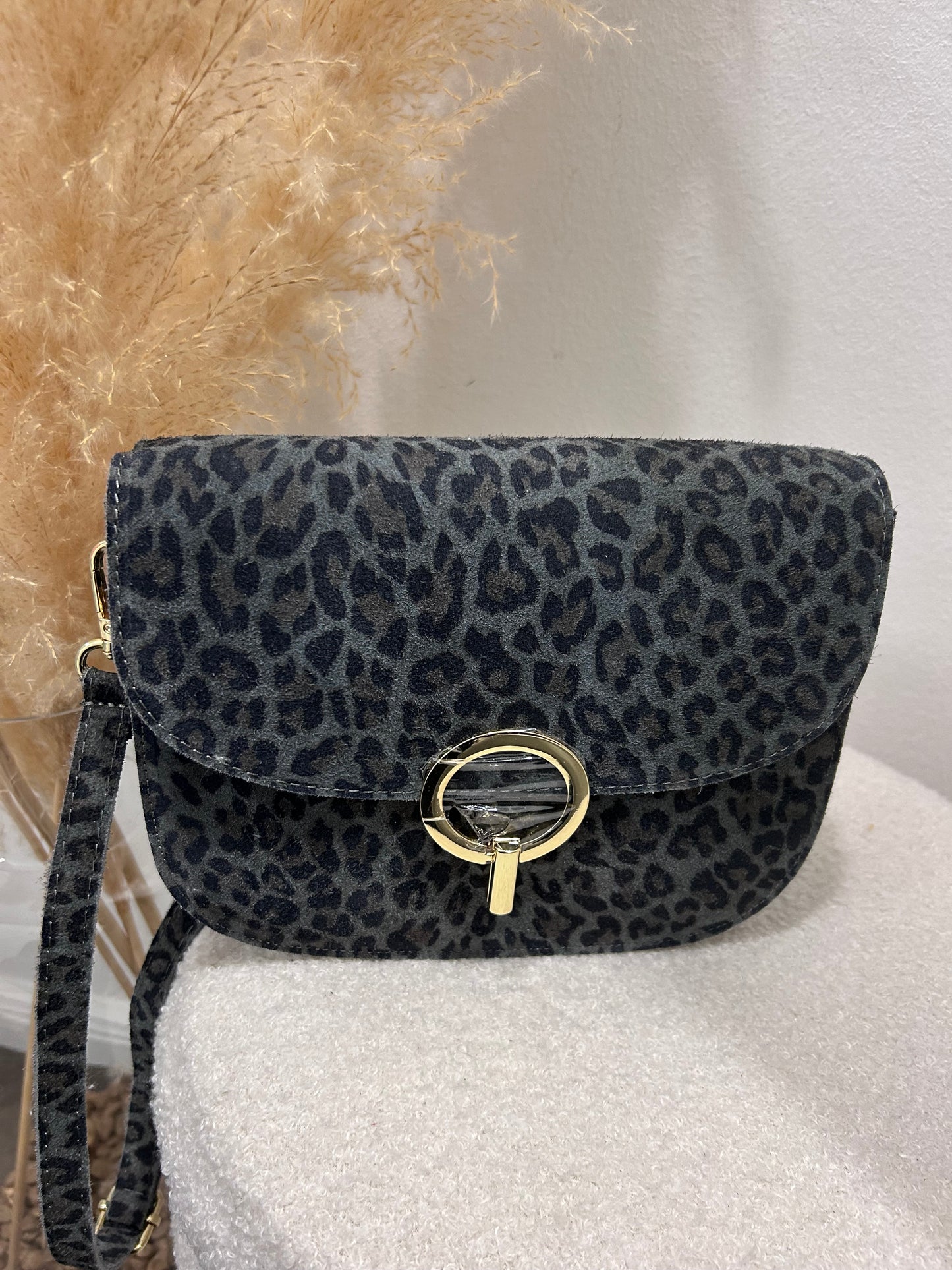 HANDTASCHE LEO ANTHRAZIT