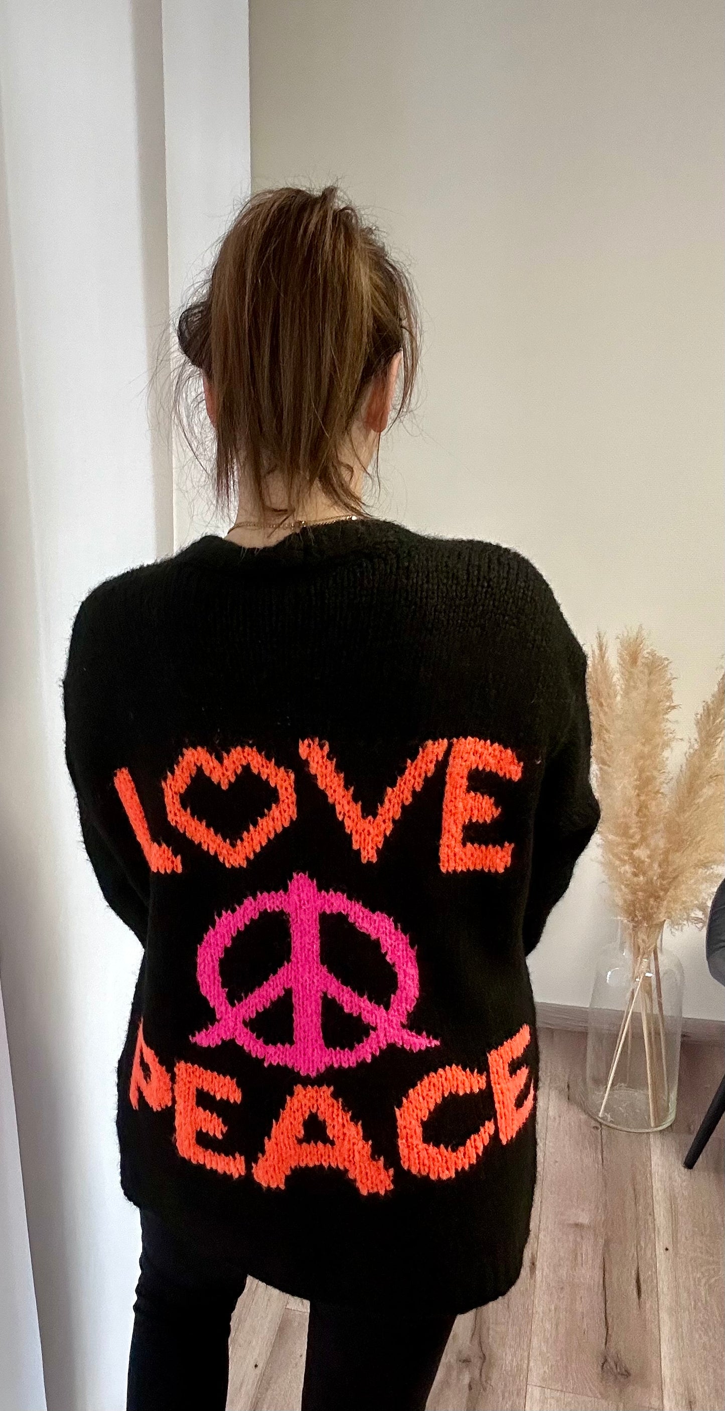 STRICKJACKE "BLACK LOVE&PEACE"