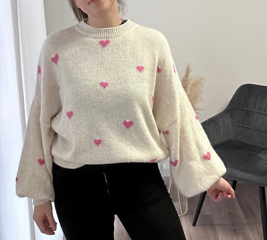 PULLOVER "CREAMY HEARTS"